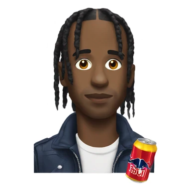 travis scott with red bull sticker
