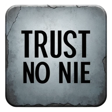 trust no one x-files inspired lettering sticker
