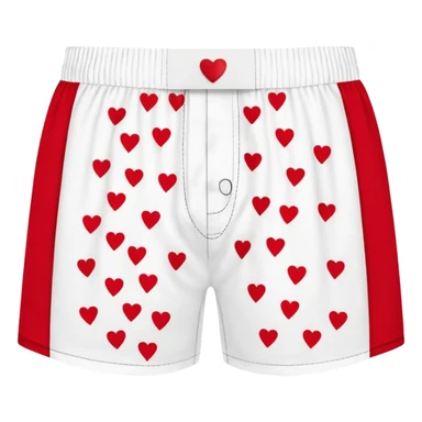 dungeon crawler carl's boxer shorts: white men's boxer shorts with print pattern of small red hearts sticker