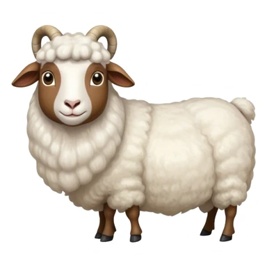 Portrait collage of domestic hooved animals: A calm goat with soft fur, a fluffy sheep with large eyes, and a noble horse with a shiny coat. Soft green meadow and distant hills in the background. Transparent background. sticker