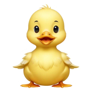 Cinematic Cute Yawning Yellow Baby Duck Portrait Emoji, Head tilted slightly with a dramatic, wide-open yawn, showcasing a soft, downy yellow coat with little drooping wings, round eyes barely open in drowsy contentment, Simplified yet irresistibly adorable features, highly detailed, glowing with a soft, cozy glow, high shine, relaxed yet expressive, stylized with a touch of whimsical charm, bright and endearing, soft glowing outline, capturing the essence of a sleepy yet affectionate duckling, so drowsy it feels like it could stretch out of the screen and curl up for a nap! sticker