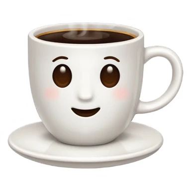 Cup of coffee white sticker