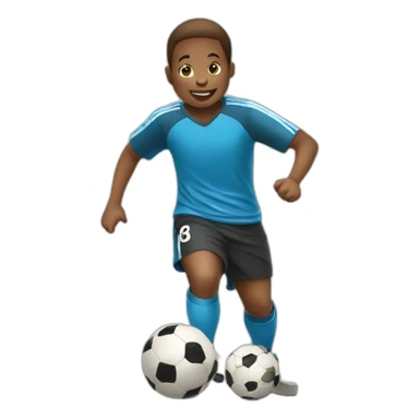 Child play soccer sticker