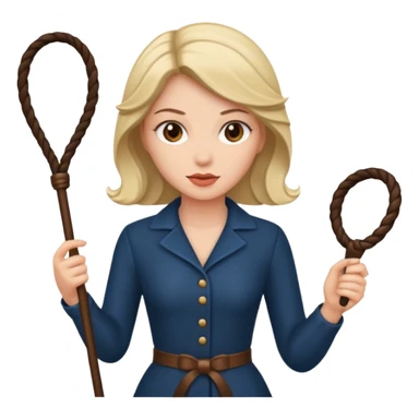 Dominatrix holding a whip sticker