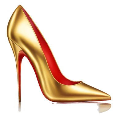 louboutin gold 10 cm stiletto sticker