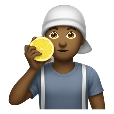 Gay Person drinking a lemon sticker