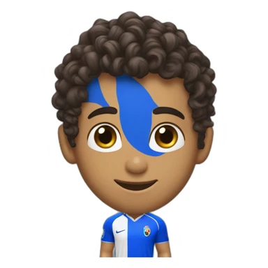 Cr7 curly brunette blue ayes sticker