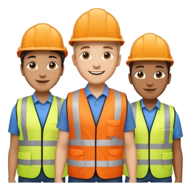 group of multiracial railway engineers sticker