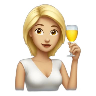 woman in love with a glass sticker