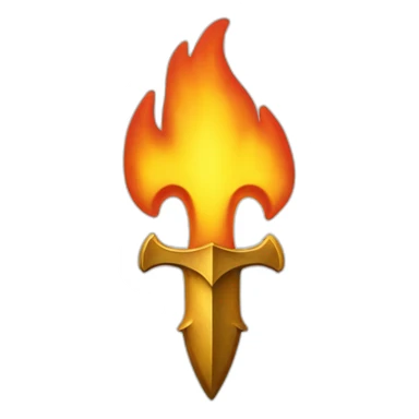 flame shaped as a ukrainian trident sticker