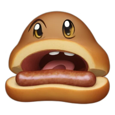 Donby eating sausage sticker