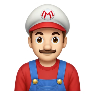 Mario character with red long sleeve shirt and blue overalls sticker