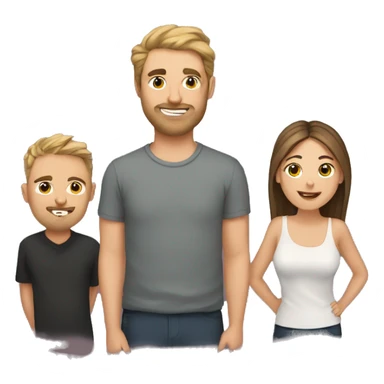 Me, my husband and two cats sticker