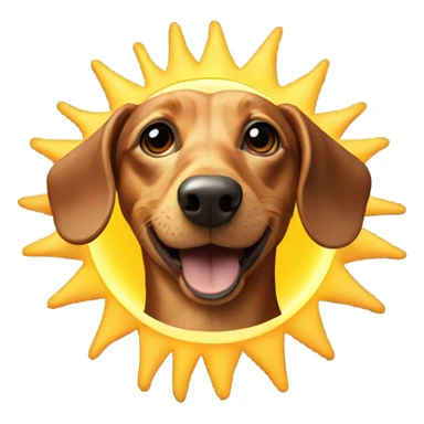 A dachshund sun sticker