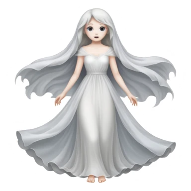 creepy ghost woman sticker