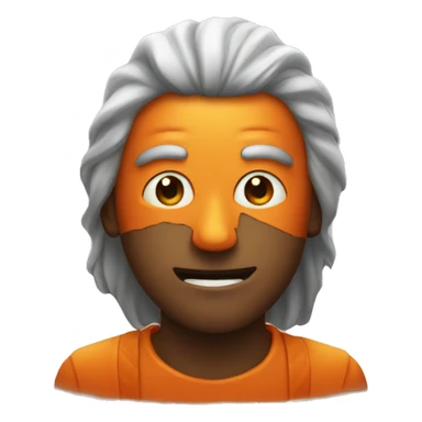 man wiht halloween pumpkin head  sticker