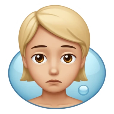 inseguridad corporal: una silueta humana mirando su reflejo con una expresión de duda o tristeza sticker