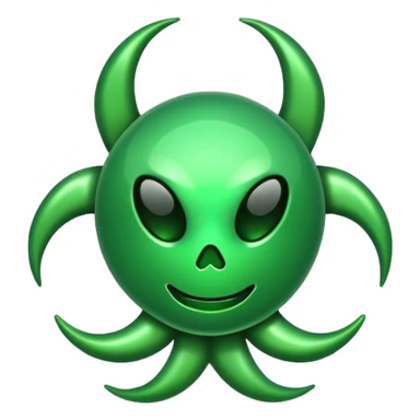 glitter green toxic symbol sticker
