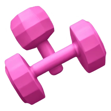 pink dumbells sticker