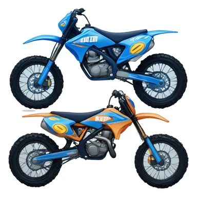 work on creating the emote designs based on the themes
I want them all colourful and with bubble writing
Gio: Blue motocross bike sticker