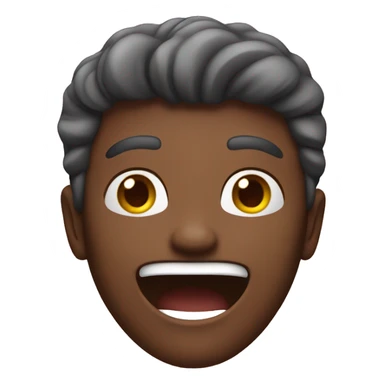 an emoji which shows that a person is very excited and the person can be a teenager.  sticker