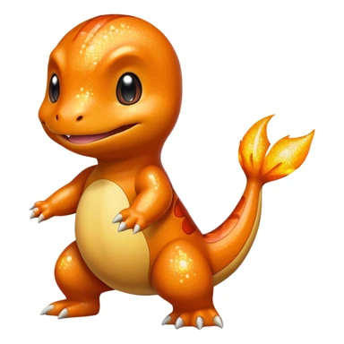 glitter pokemon charmander sticker