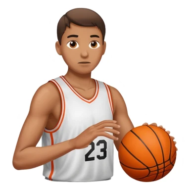 a basketball player shooting a basketball, and missing extremely badly sticker