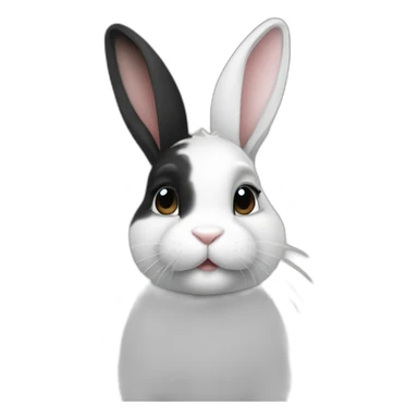 black and white dutch bunny sticker