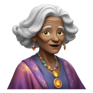 western astologer old lady sticker