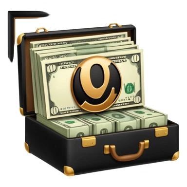 деньги в портфеле sticker