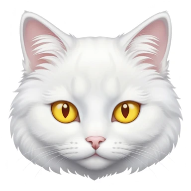 Pure white cat with yellow eyes sticker