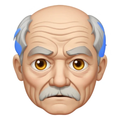 Grumpy old man with one eye sticker