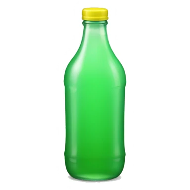 Yellow green soda bottle sticker