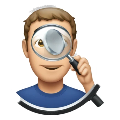 Mark zuckerberg looking through magnifier sticker