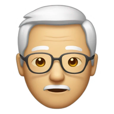 Sleepy Chinese senior man wear glasse sticker