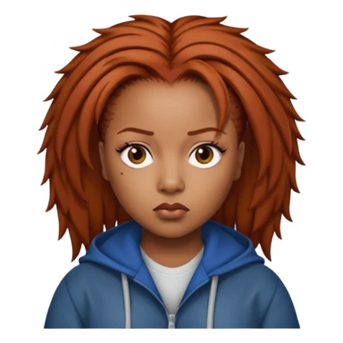 Da Brat with auburn hair sticker
