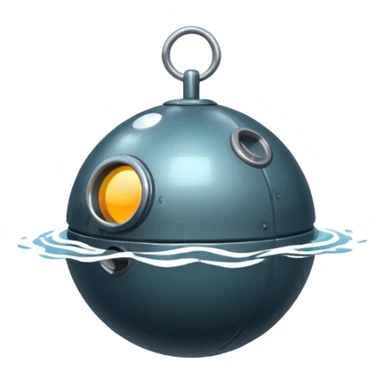 sea mine, playful and exaggerated, not realistic sticker