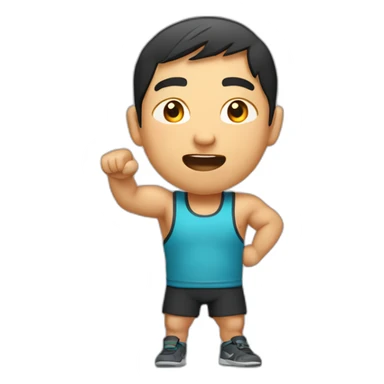 Asian CrossFiter Gesturing No sticker