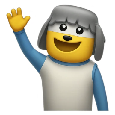 Jake the Dog High fiving Finn sticker