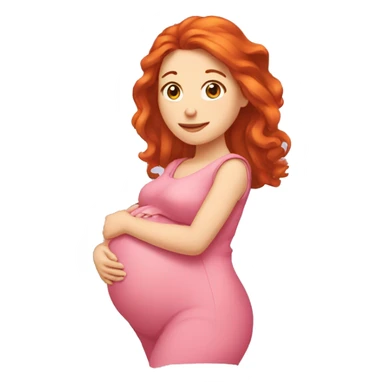 Femme enceinte rousse sticker