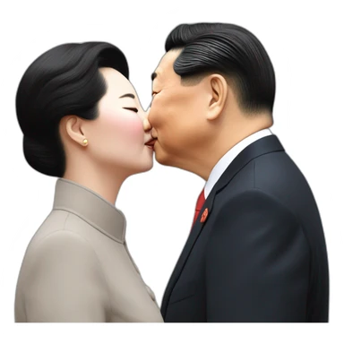 xi-jinping kissing Kim Jung Hun sticker