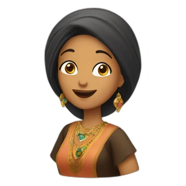 Marocan woman sing  sticker