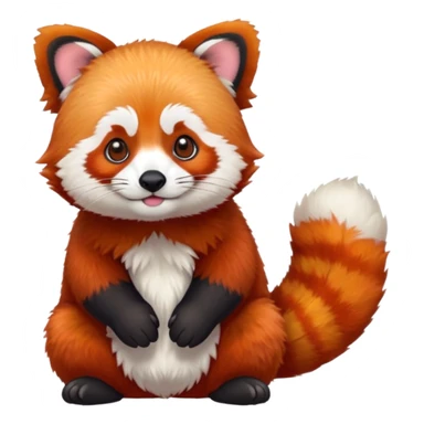 Red Panda 2d bye bye cute sticker