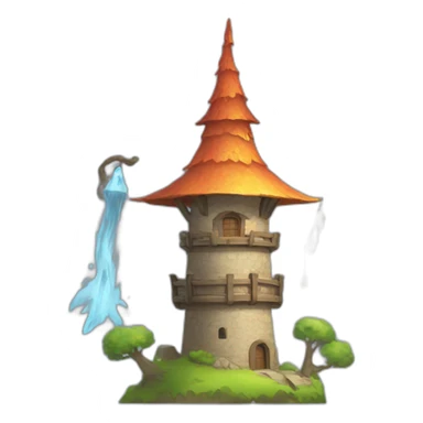Wizard Tower with 2 smiley emoji and ninja sticker