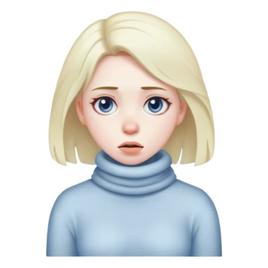 Girl freezing  sticker