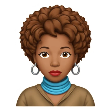Macy Gray with brown hair sticker
