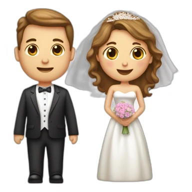 Un homme et une femme enceinte mariage  sticker