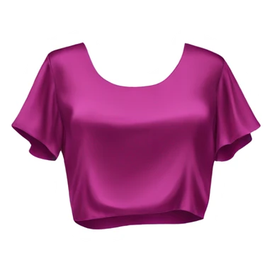 Realistic magenta cut out silk crop top blouse. sticker