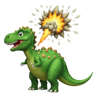 Dinosaur farting out a explosion from his butt sticker