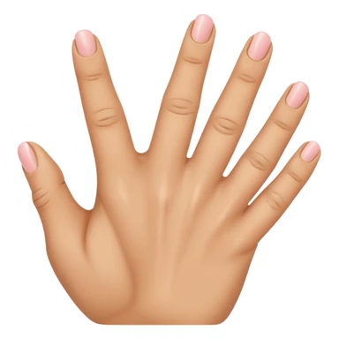 Hand with Index, Middle, and Pink out straight with ring finger bent in tight sticker